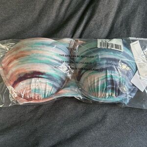 NWT Colorful Striped Plus Size High Waist Bikini 👙